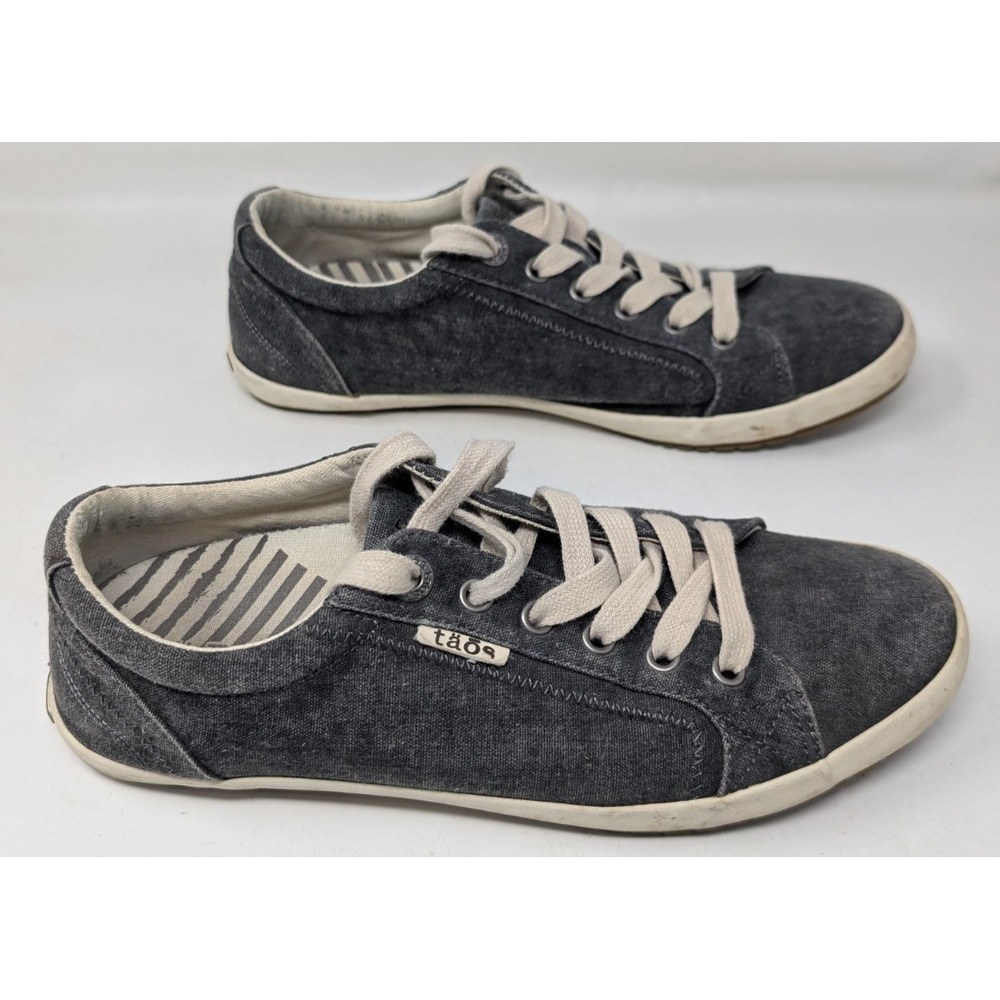 Womens Taos Star Gray Shoes Canvas Low Top Sneakers‎ STA-12844 Size 9
